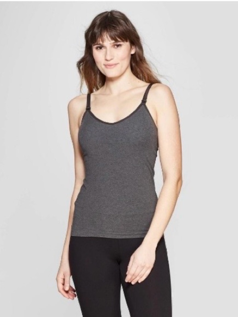 3 pack Auden-Women’s Nursing Seamless Cami Top, Padded, Heather Grey, Size S, NW